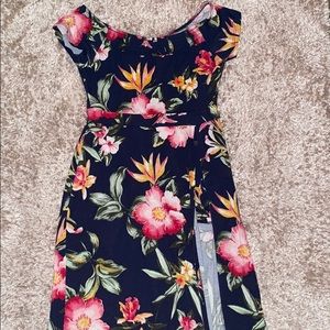 Navy Floral Romper/Dress
